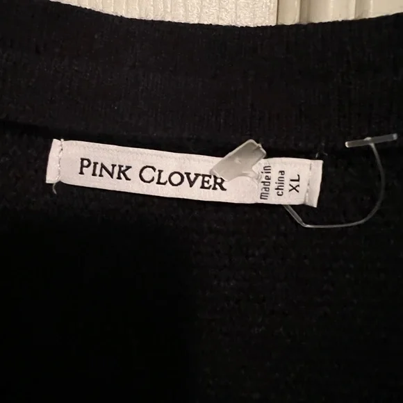 Elegant Black Women's Jacket / open cardigan with Silver sparkle Trim - Picture 3 of 5